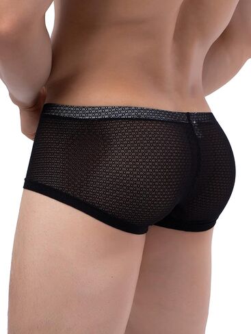 ملابس داخلية مثيرة للرجال من Hanhepee شفافة من خلال ملابس داخلية منتفخة وسروال داخلي من الدانتيل الناعم in Kuwait