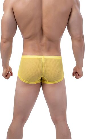 ملابس داخلية مثيرة للرجال من Hanhepee شفافة من خلال ملابس داخلية منتفخة وسروال داخلي من الدانتيل الناعم in Kuwait