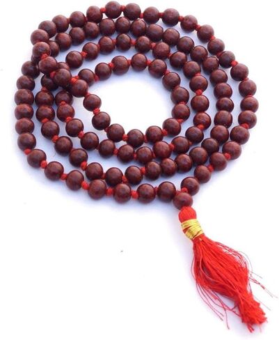 Rosewood Red Sandalwood 8mm Handmade 108+1 Beads Prayer Japa Mala Necklace in Saudi Arabia