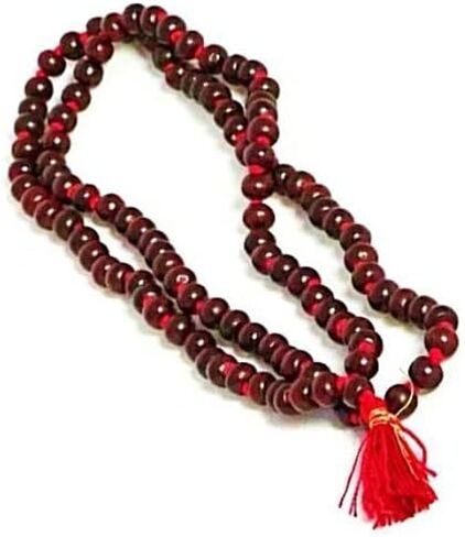 Rosewood Red Sandalwood 8mm Handmade 108+1 Beads Prayer Japa Mala Necklace in Saudi Arabia