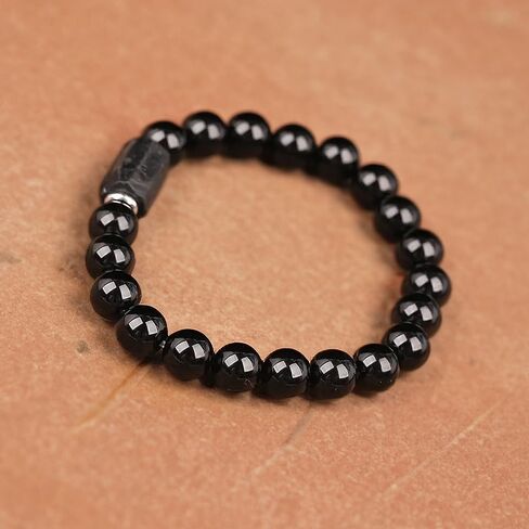 Handmade Black Tourmaline Bracelet, Black Agate Beads, Protection Bracelet, Men's and Women's Jewelry in Saudi Arabia