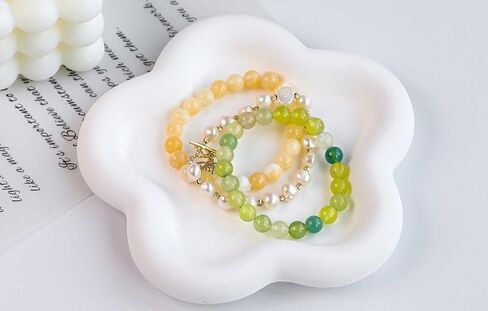 Chubby Flower Jewelry Tray, Cute Cloud Trinket Dish, Jewelry Dish Trinket Tray, Ring Dish Holder, Flower Ceramic Plate,Matte Crème in Saudi Arabia