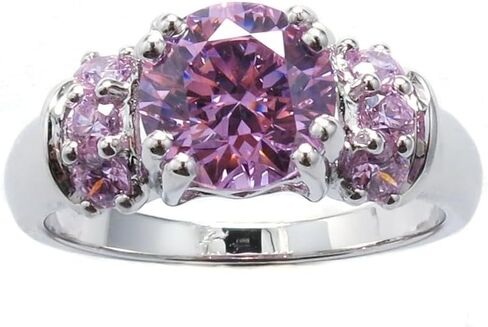 KOKAV 925 Sterling Silver Genuine Amethyst 2-1/20 Ct Statement Ring in Saudi Arabia