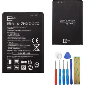 Replacement Battery BL-41ZH Compatible with LG Optimus L50 H345 D213N D213 C40 with Tools