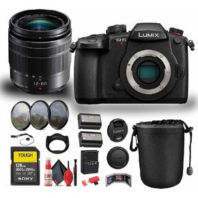 Panasonic Lumix GH5 II Mirrorless Camera with 12-60mm f/3.5-5.6 Lens (DC-GH5M2K) Bundle Including: 128 GB Memory Card, 3-Piece Filter Kit, 2X Battery, Battery Charger, Full Cleaning Kit, and More