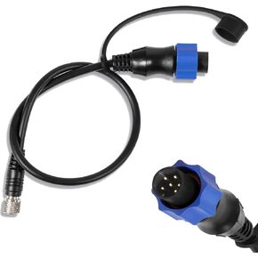 Replaces for 1852060, 29594, MKR-US2-10 Universal Sonar 2 Adaptor Cable fits for Lowrance Fish Finder US2 Sonar Transducer for Minn Kota Trolling Motor, black