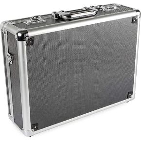 Ultimaxx Medium Aluminum Hard Case with Pre-Cut Foam for Travel and Storage of Drones, Gear, and Equipment for All DJI Mavic Models (Mavic Pro, Mini, Etc.), Autel EVO, Ryze Tech Tello, and More