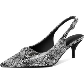 YODEKS Women's Slingback Heels Closed Toe Low Heel Buckle 2.5" Shoes US Size 5-13