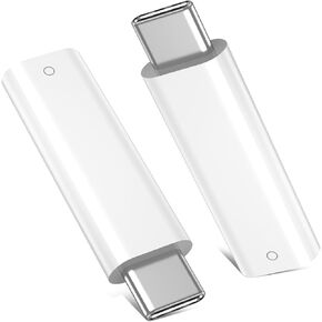 COOYA USB C to Pencil Adapter for Apple Pencil 1st Gen, 2-PCS USB-C Male to Pencil Charging Adapter for iPad 10th Generation Bluetooth Pairing Type C iPencil Charger Connector for iPad 10 & Pencil 1st