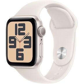 Apple Watch SE (2nd Gen) [GPS 40mm] Smartwatch with Starlight Aluminium Case with Starlight Sport Band S/M. Fitness and Sleep Trackers, Crash Detection, Heart Rate Monitor, Retina Display