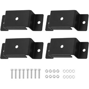 8Pcs Trailer Stake Pocket Bracket for 2'' x 4'' Lumber,Utility Trailer Pocket for Trailers & Trucks, Heavy Duty Q235B Steel Powder-Coated, Included mounting Bolts and Nuts