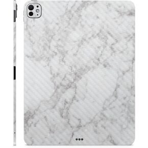 Carbon Fiber Skin Compatible with Apple iPad Pro 13 (M4) 2024 - Frost Marble - Premium 3M Vinyl Protective Wrap Decal Cover - Easy to Apply | Crafted in The USA by MightySkins