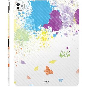Carbon Fiber Skin Compatible with Apple iPad Pro 13 (M4) 2024 - Splash of Color - Premium 3M Vinyl Protective Decal Cover - Easy to Apply | Crafted in The USA by MightySkins
