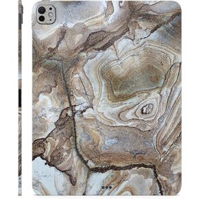 Glossy Glitter Skin Compatible with Apple iPad Pro 13 (M4) 2024 - Brown Marble - Premium 3M Vinyl Protective Decal Cover - Easy to Apply | Crafted in The USA by MightySkins