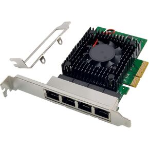 محول شبكة PCIe 3.1 2.5 جيجابت مع Intel I225-V 2500/1000/100Mbps رباعي المنافذ PCI Express Gigabit Ethernet NIC Card RJ45 LAN Controller لنظام التشغيل Windows 10/11 مع دعامة منخفضة المستوى in Kuwait
