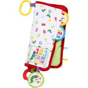 Baby Starters The Very Hungry Caterpillar Sensory Interactive Blanket with 6 Multi-Sensory Features and Travel Clip, Count with Me Multicolored Print, 14 inch