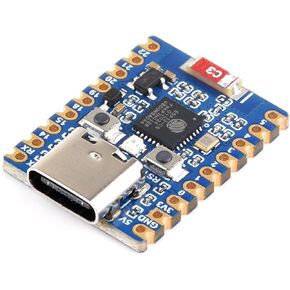 waveshare ESP32-C6 Microcontroller WiFi 6 Mini Development Board Based on ESP32-C6FH4 Dual Processors, 2.4GHz WiFi 6 +Bluetooth 5(LE) and Bluetooth Mesh,Compatible with ESP-IDF,Arduino