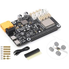 Direct Drive Servo Motor Driver Board Compatible with Raspberry Pi 5/Raspberry Pi4B, Integrates ESP32 and Control Circuit, Support 2.4G W-i-F-i, Suitable for DDSM Series Hub Motors
