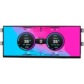 VSDISPLAY 12.7 Inch 2K Bar LCD Screen Monitor 2880x864 IPS DIY for D41 Computer PC Case Building CPU/GPU Monitoring Secondary Display,with Mini HD-MI Type-c DP Input