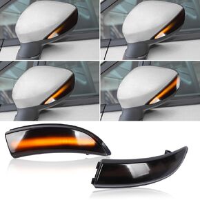 Doiplent [2pcs] Side Mirror Sequential Turn Signal Lights for 2015 2016 2017 2018 Ford Edge Assemely-Smoked Lens FT4B13B382AA FT4B13B381AA
