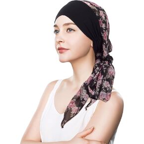 FADACHY Chemo Turbans Headwear for Women Summer Lightweight Headwraps Silky Head Scarf for Women Cancer Bald Cancer Hats