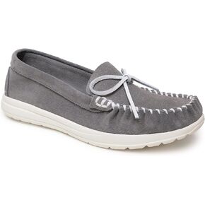 Minnetonka Scout - Women’s Suede Loafers Designed for Everyday Wear - Made with Soft Suede Leather, Memory Foam Insoles and Midsoles, and Rubber Outsoles