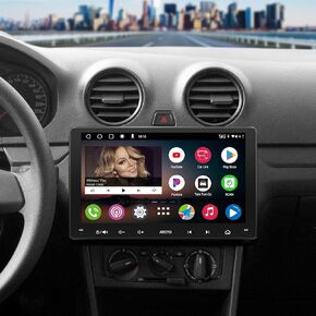 ATOTO A6 9inch Android Double DIN Car Stereo Compatible with VW Volkswagen Jetta Tiguan Golf, Wireless Carplay, Wireless Android Auto, GPS Tracking, Dual Bluetooth, HD LRV, 2G+32G, A6VW09PF