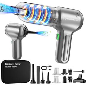 Car Vacuum Cleaner - 18000Pa Powerful Sutions Wireless Handheld Vacuum Cleaner,120W Lightweight Cordless Mini Vacuum with Brushless Motor,3 in 1 Car Vacuum for Men, Women,Car,Computer,Home,Sofa