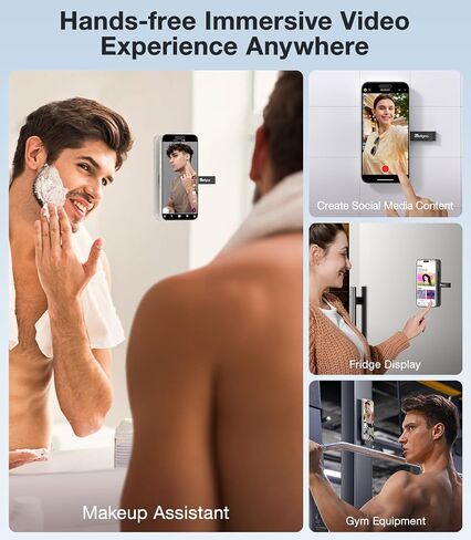 Magnetic Suction Phone Mount for MagSafe Case, Silicone Suction Cup Stand Grip Holder, Designed for iPhone 16 Pro Max/15/14/13/12 Series, Hands-Free Selfie/Video for Content Creator/Influencer, Black in Saudi Arabia