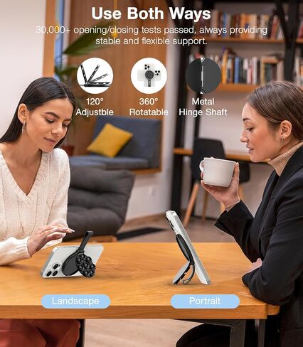 Magnetic Suction Phone Mount for MagSafe Case, Silicone Suction Cup Stand Grip Holder, Designed for iPhone 16 Pro Max/15/14/13/12 Series, Hands-Free Selfie/Video for Content Creator/Influencer, Black in Saudi Arabia