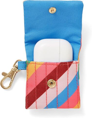 ban.do Hold It! Wireless Earbuds Case for AirPods and AirPods Pro, Cute Keychain Cover for Wireless Earbuds, Rainbow Stripe in Saudi Arabia