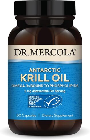 Dr. Mercola Krill Oil Double Strength, 90 Servings (270 Capsules), Dietary Supplement, 2,000 mg Krill Oil Per Serving, Ideal Source of Omega-3s, Non-GMO, MSC Certified in Saudi Arabia