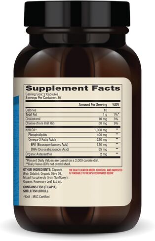 Dr. Mercola Krill Oil Double Strength, 90 Servings (270 Capsules), Dietary Supplement, 2,000 mg Krill Oil Per Serving, Ideal Source of Omega-3s, Non-GMO, MSC Certified in Saudi Arabia