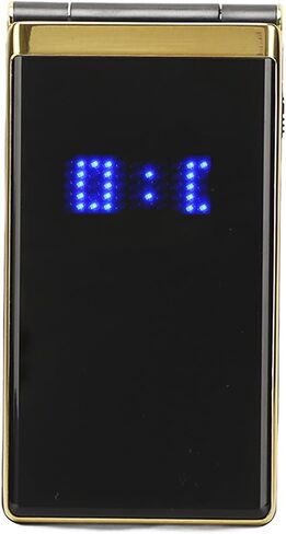 PUSOKEI هاتف خلوي قابل للطي لكبار السن، 2G ثنائي الشريحة، وضع استعداد مزدوج، غير مقفل وسهل الاستخدام، هاتف محمول قابل للطي لكبار السن، مع مصباح يدوي متعدد اللغات/LED، ذهبي in Kuwait