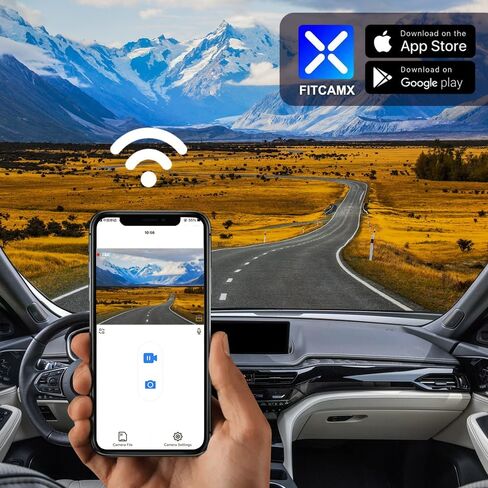 Fitcamx 4K Dash Cam Compatible with Acura MDX 2022 2023 2024 4th Gen (with Auto Dimming Mirror), OEM Factory Look, UHD 2160P Video, Built-in WiFi, Loop Recording, G-Sensor, Easy to Install, 64GB Card in Saudi Arabia