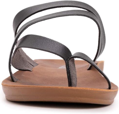 MUK LUKS Women's About Town Sandal-Black Slide in Saudi Arabia