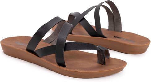 MUK LUKS Women's About Town Sandal-Black Slide in Saudi Arabia