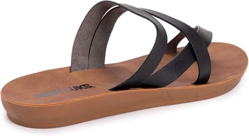 MUK LUKS Women's About Town Sandal-Black Slide in Saudi Arabia