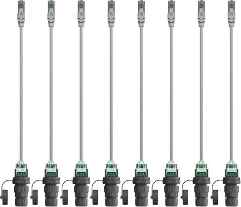 AOHUA RJ45 IP67 panel Mount Waterproof Connector with ethernet cable for cat5 cat6 (AH-RJ45-M21FC) in Saudi Arabia