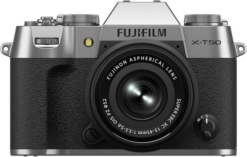 Fujifilm X-T50 Mirrorless Digital Camera Body - Silver + XC 15-45mm F3.5-5.6 OIS PZ Lens 16828868 Bundle with Deco Gear Photography Bag + Microphone + Monopod + Software & Accessories Kit in Saudi Arabia