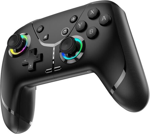 وحدة تحكم لاسلكية Ligame Switch، وحدة تحكم في الألعاب، متوافقة مع iPhone/Android/Phone/PC/Steam/Mac/iOS/iPad/TV مع برمجة/Turbo/Motion/Wake-up/RGB in Kuwait