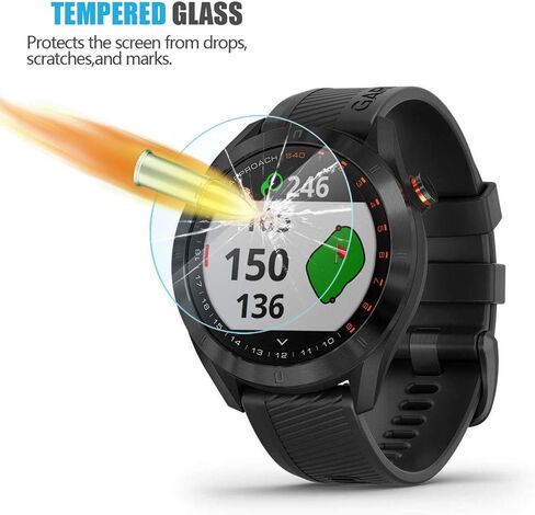 [عبوة من 4 قطع] واقي شاشة من الزجاج المقوى Akwox لجهاز Garmin Approach S40، [حواف مقوسة 2.5D عالية الوضوح صلابة 9H] مضاد للخدش، خالي من الفقاعات in Kuwait