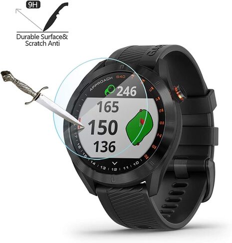 [عبوة من 4 قطع] واقي شاشة من الزجاج المقوى Akwox لجهاز Garmin Approach S40، [حواف مقوسة 2.5D عالية الوضوح صلابة 9H] مضاد للخدش، خالي من الفقاعات in Kuwait
