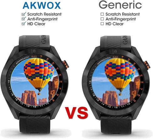 [عبوة من 4 قطع] واقي شاشة من الزجاج المقوى Akwox لجهاز Garmin Approach S40، [حواف مقوسة 2.5D عالية الوضوح صلابة 9H] مضاد للخدش، خالي من الفقاعات in Kuwait