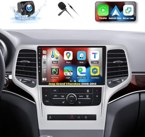 2G+64G for Jeep Grand Cherokee 2008 2009 2010 2012 2013 Android Car Stereo Wireless Apple CarPlay Android Auto 9 Inch Touch Screen GPS Navi HiFi Audio Bluetooth Mirror Link FM WiFi+Backup Cam&Mic in Kuwait