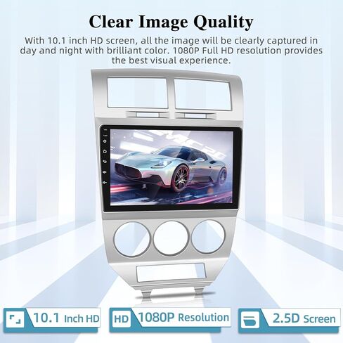 [2+64G] لراديو السيارة Dodge Caliber 2007-2012 Android 13 مع Carplay اللاسلكي وAndroid Auto - ستيريو سيارة بشاشة تعمل باللمس 10.1 بوصة - نظام ملاحة UI/GPS متعدد/WiFi/SWC + كاميرا احتياطية AHD in Saudi Arabia