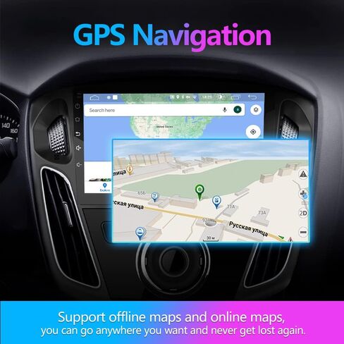 راديو ستيريو للسيارة Android 12 متوافق مع Ford Focus 2012-2017، نظام ملاحة GPS مقاس 9 بوصات مدمج في CarPlay اللاسلكي Android Auto DSP Bluetooth WiFi SWC Head Unit Auto Multimedia Player Radio in Kuwait