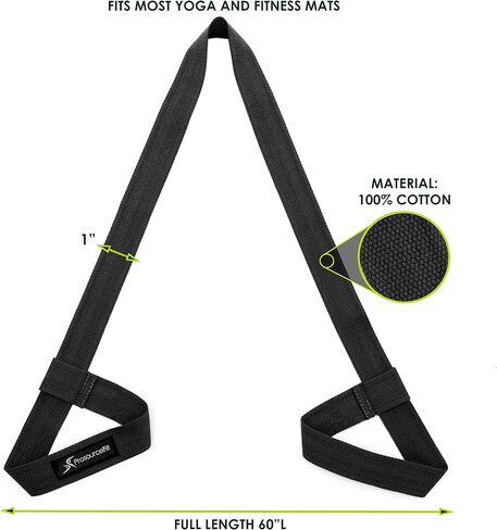 ProsourceFit Yoga Mat Carrying Sling, Easy Adjustable Carry Strap 60" Long Cotton (5 Colors to Choose From) in Saudi Arabia