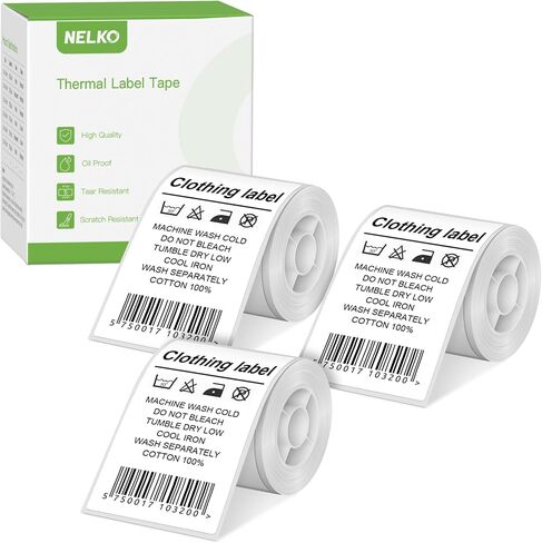 Thermal Labels for Nelko PM220 Label Maker, 2'' x 3.15'' (50x80mm) Thermal Sticker Label, Waterproof, Multi-Purpose Label Tape, 1 Roll of 100 Self-Adhesive Thermal Paper (White) in Saudi Arabia