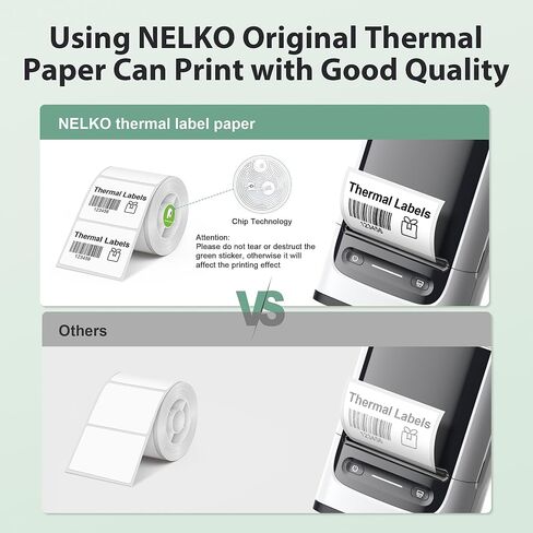 Thermal Labels for Nelko PM220 Label Maker, 2'' x 3.15'' (50x80mm) Thermal Sticker Label, Waterproof, Multi-Purpose Label Tape, 1 Roll of 100 Self-Adhesive Thermal Paper (White) in Saudi Arabia